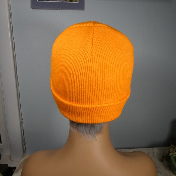 TWO- Carhartt Knit Beanie Caps Khaki and Orange - Picture 5 of 11